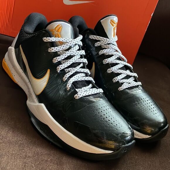 Rare New in Box Nike Kobe V 5 black white del sol 386429-002 mens 9 US 42.5 EUR - Picture 4 of 13